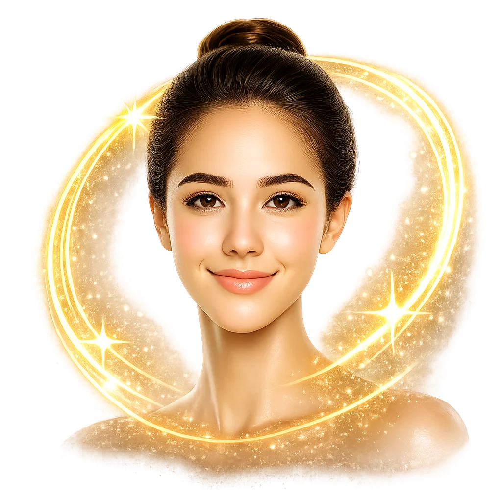 Woman with glowing radiant skin promoting AFCARE® brightening skincare